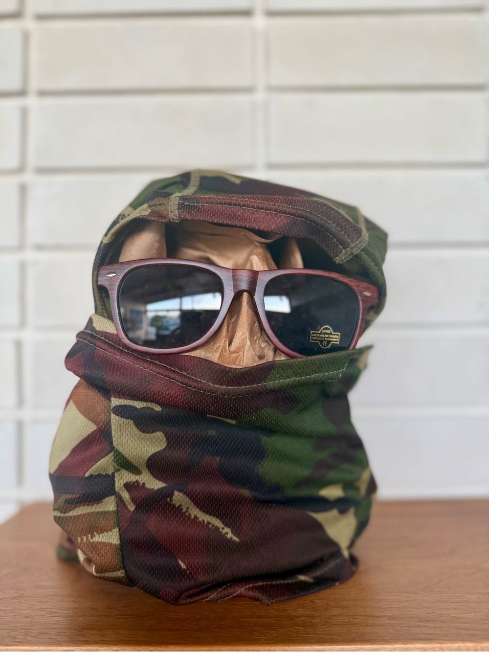 Camo Balaclava Neck Gaiter * One Size * Green Woodland * Unisex * Tactical